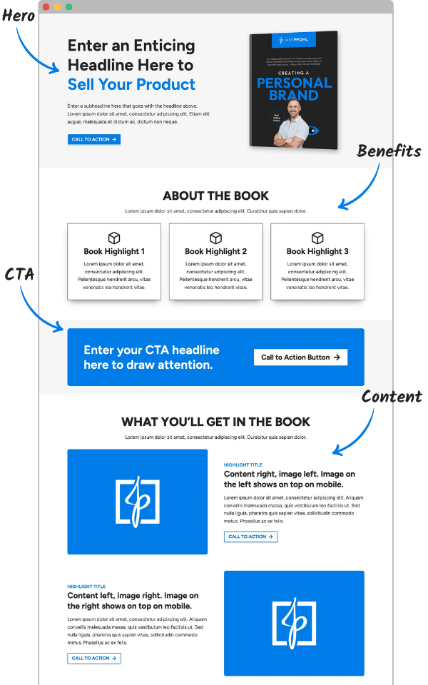 JP Bocks Landing Page Free Templates Mockup