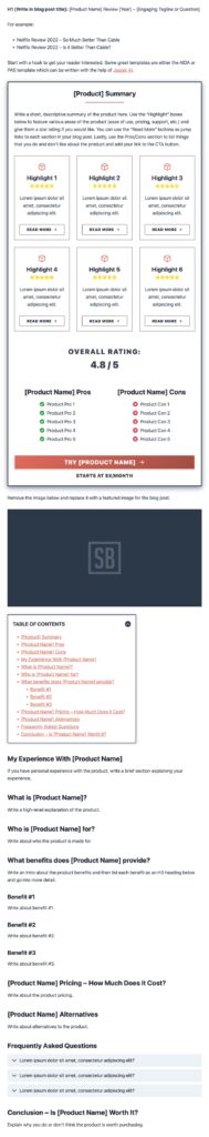 Product Review Outline 1B